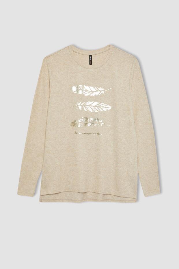 Relax Fit Crew Neck Long Sleeve T-Shirt B2020ax23au