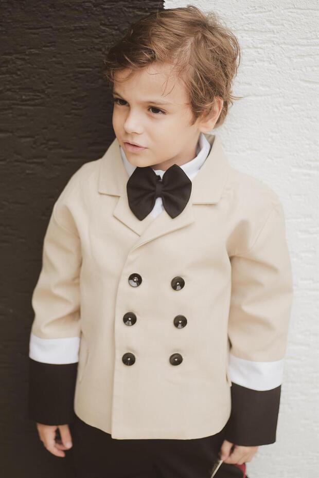 Double Color Buttoned Jacket - 1