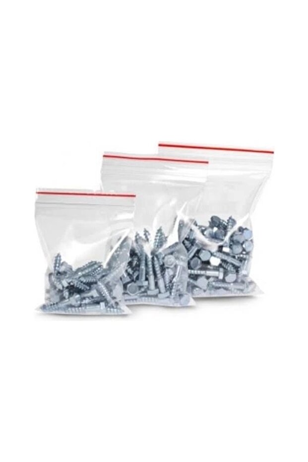 6x7 Cm Kilitli Şeffaf Naylon Torba-kilitli Poşet 100 Adet - 2