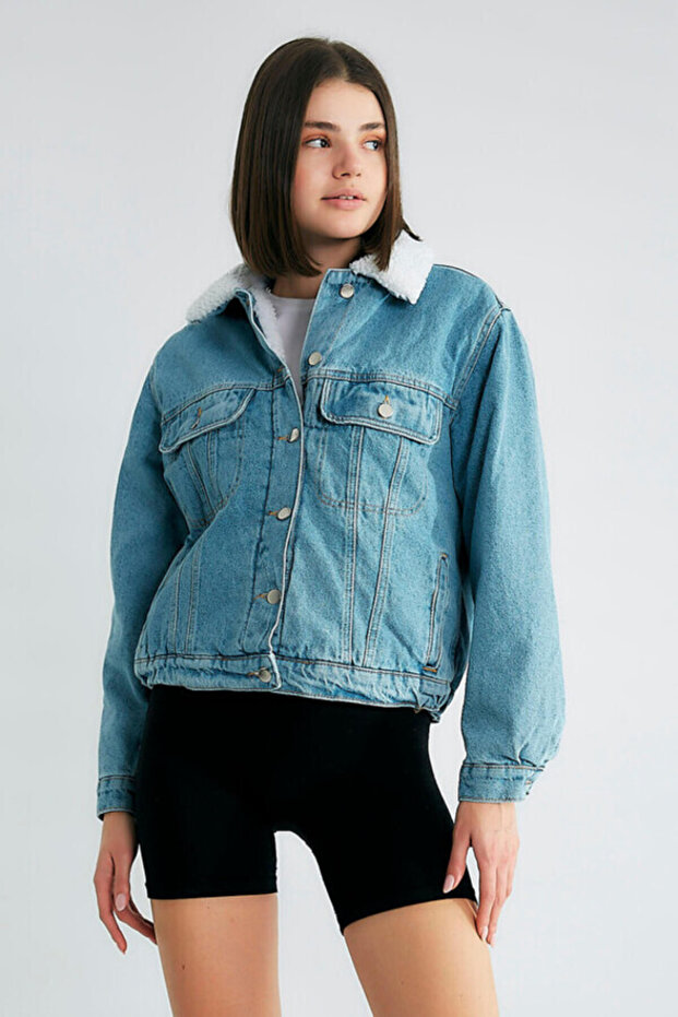 Kot Ceket Görünümlü Mont - 2