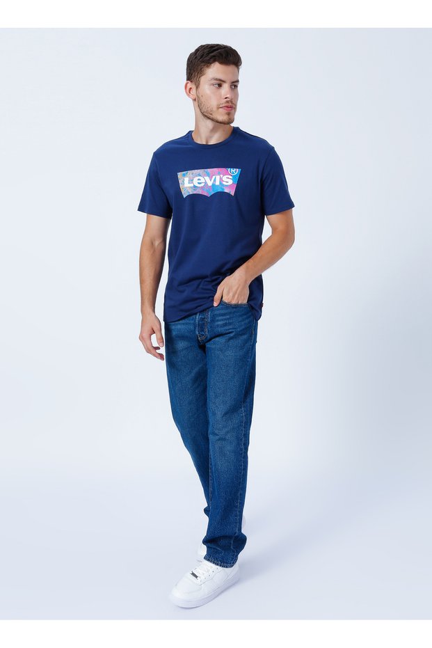 Levis High Waist Straight Dark Navy Blue Men's Denim Pants 501 Levisoriginal Her Eyes