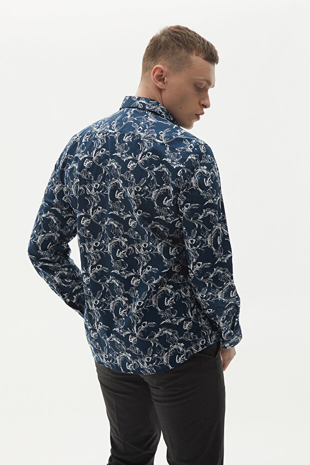 Şal Desenli Gömlek - 3