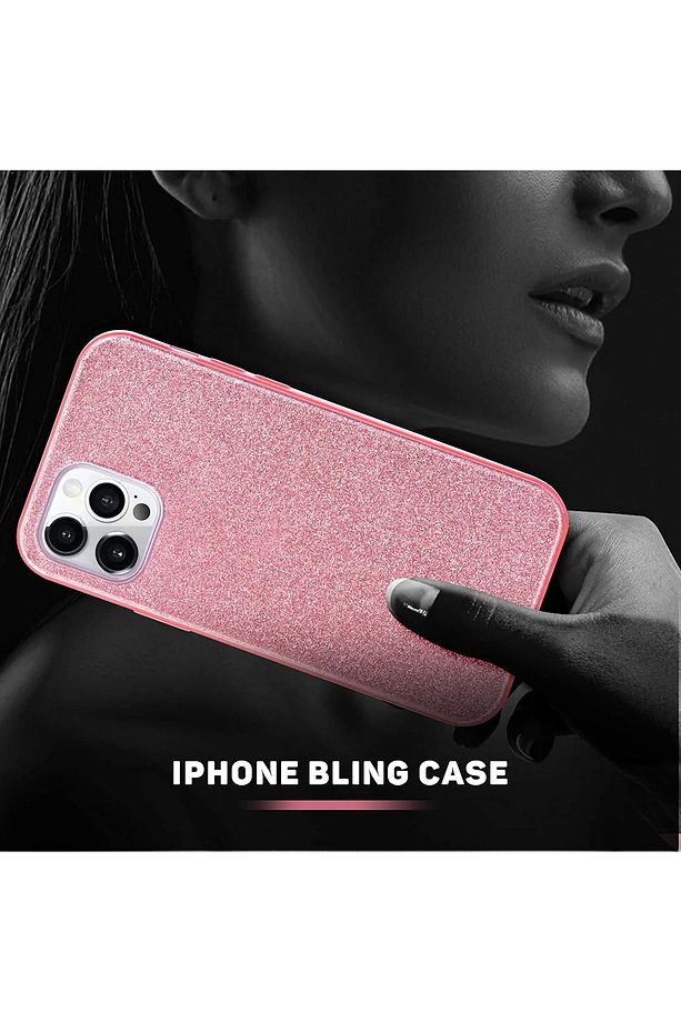 Apple iPhone 13 Kılıf Parlak Simli Muhteşem Görünüm, Sert ve Dayanıklı - 7