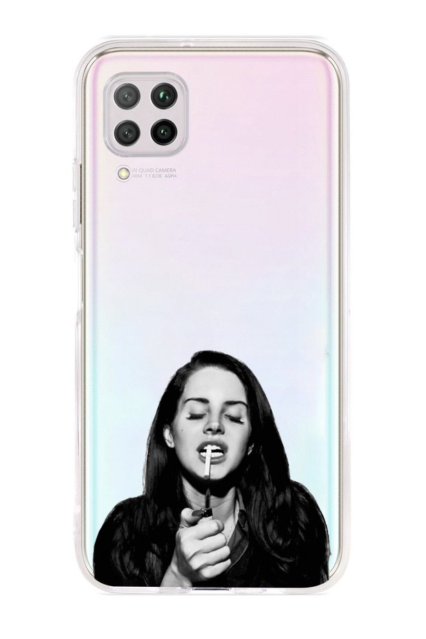 حافظة هاتف شفافة منقوشة متوافقة مع هاتف Huawei P40 Lite Lana Del Rey