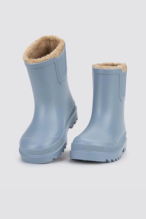 Tokio Borreguito Children's Furry Ocean Blue Rain Boots W10290-225