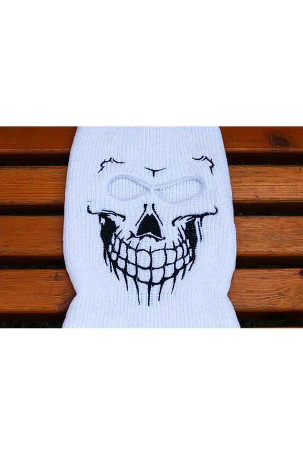 Scary Smiling Face Patterned Snow Mask