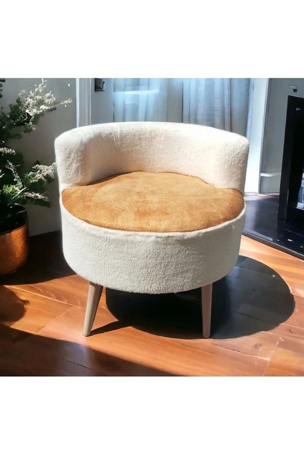 Çay Seti Tekli Koltuk, Berjer (SALON, BALKON, OFİS) Krem BERJER - 1