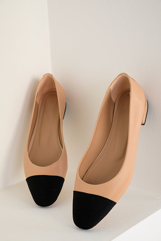 Bőrfekete női balerinák 18646 - 5