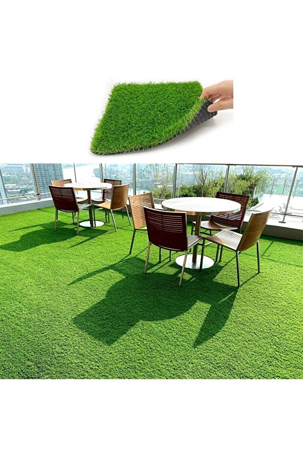 Premium Quality 7 mm Artificial Balcony Garden Non-Slip Base - Vl Decorative Lawn Carpet - 4