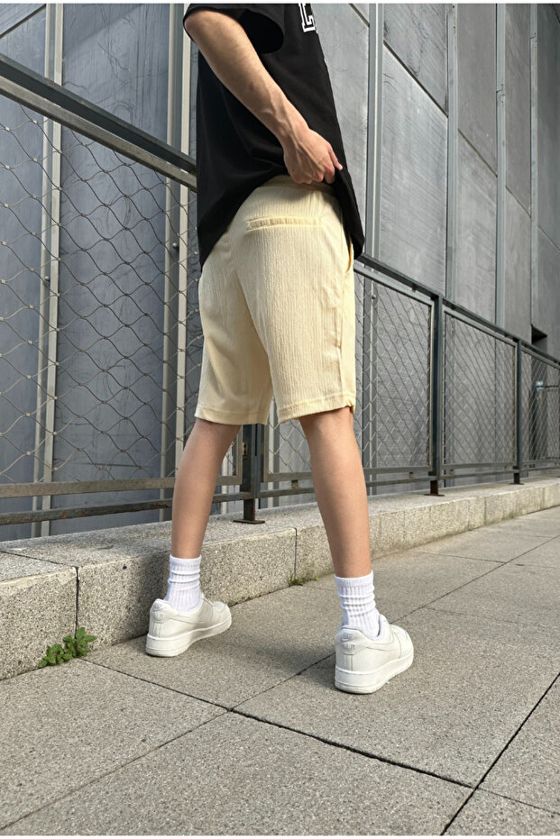Beige Colored Basic Shorts - 5