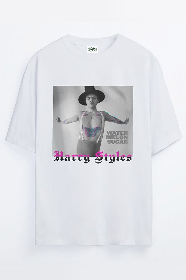 Unisex Water Melon Sugar Harry Styles Printed Oversize T-shirt
