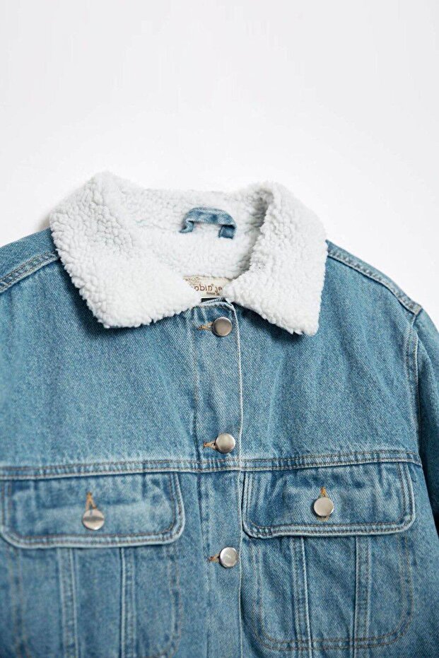 Kot Ceket Görünümlü Mont - 6