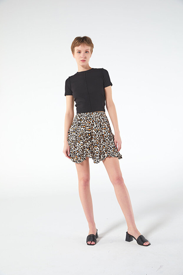 منقوشة كشكش تنورة صغيرة - 1