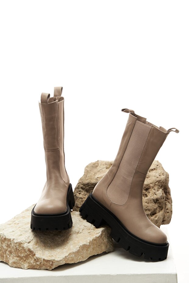 Hugo Chelsea Mink Leather Boots