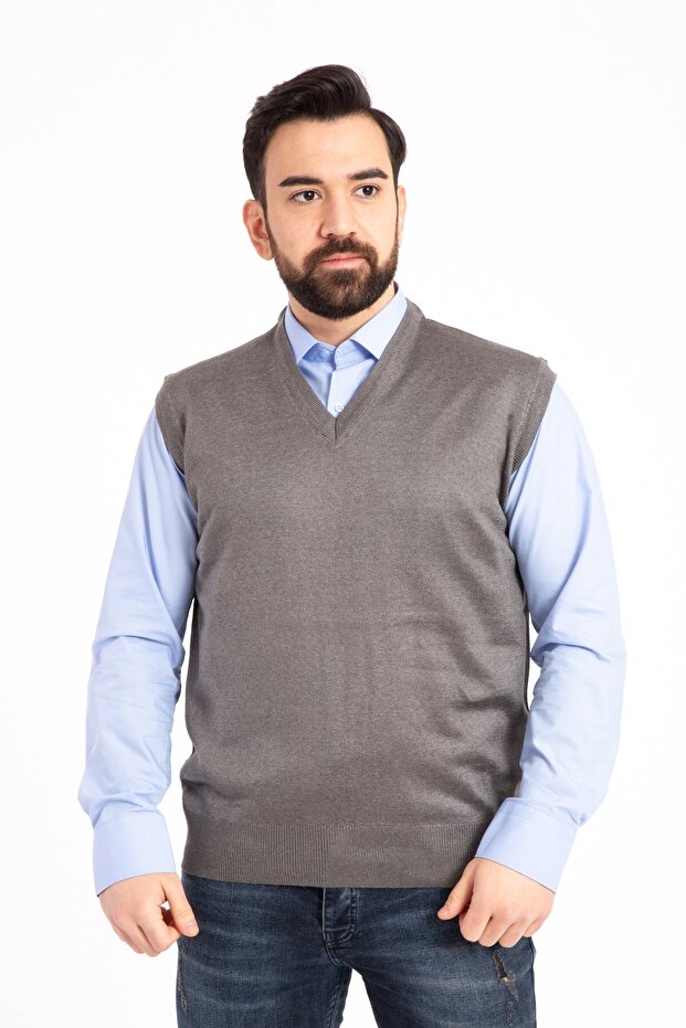Men's Thin Wool Knitwear Knitted Regular Fit Dad Sweater 5120