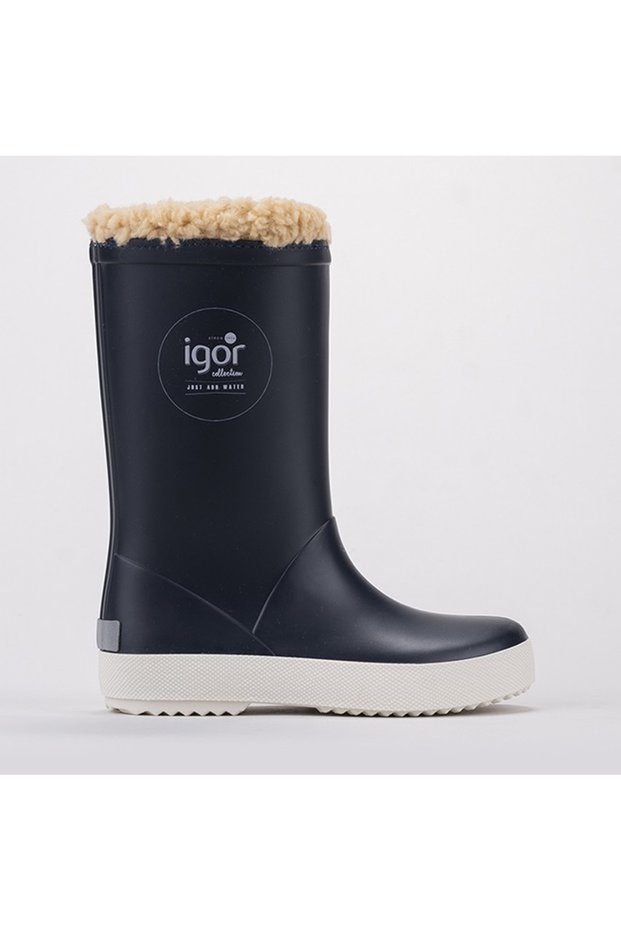 W10207-003 Igor W10207 Splash Nautico Borreguito Children's Boots and Shoes Navy Blue