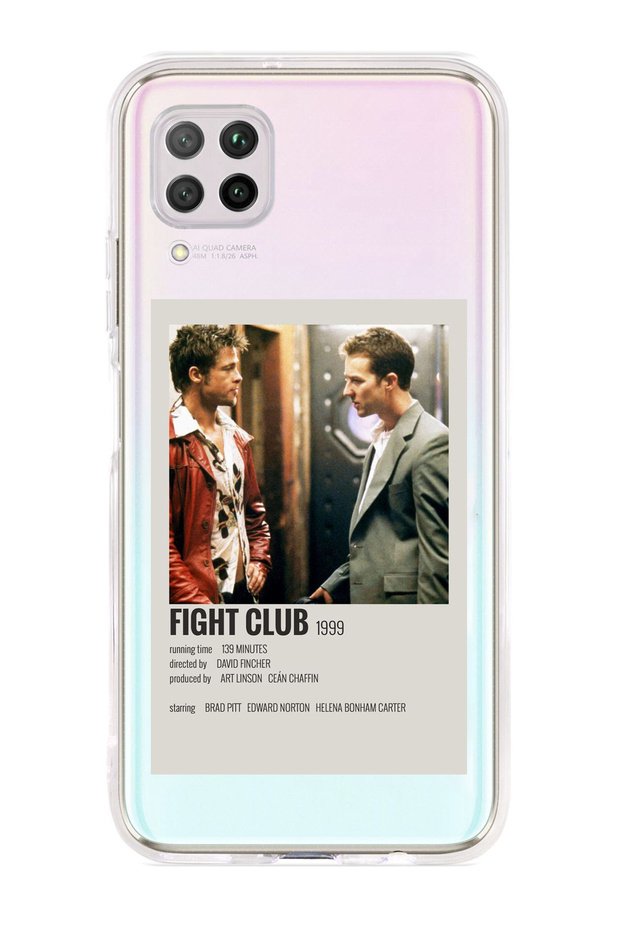 حافظة هاتف شفافة بنمط ملصق بسيط متوافقة مع هاتف Huawei P40 Lite