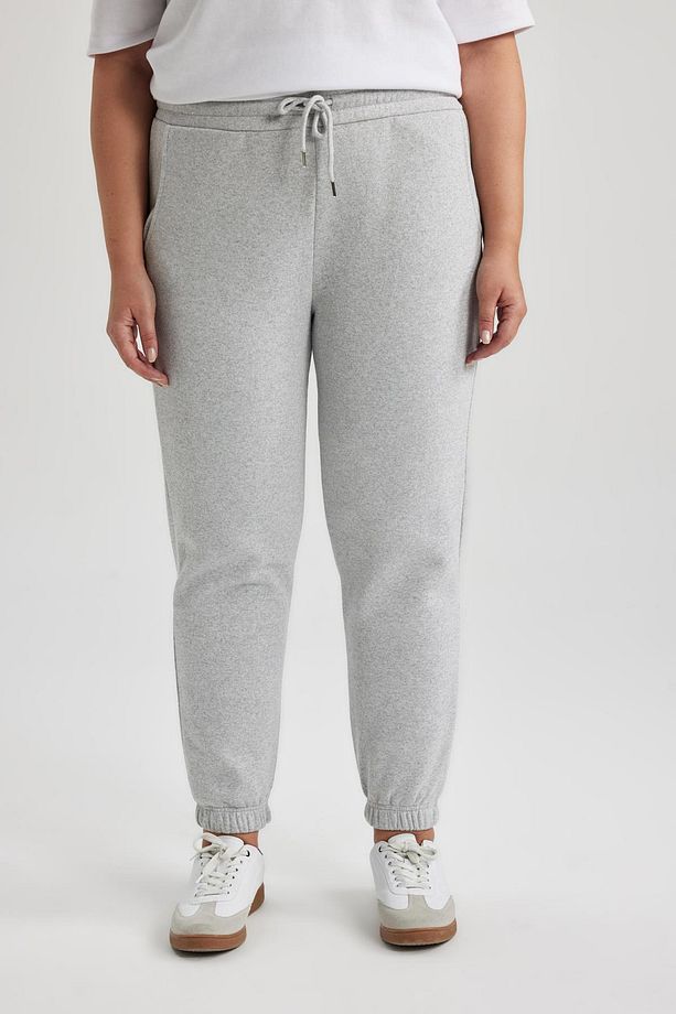 Beli Paçası Lastikli Bağcıklı Basic Düz Cepli Kalın Kumaş Jogger Eşofman Altı W1505az23wn - 8