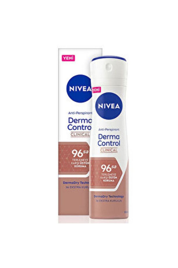 2 ADET Nivea Derma Control Clinical Kadın Deodorant Sprey 150 ml - 1