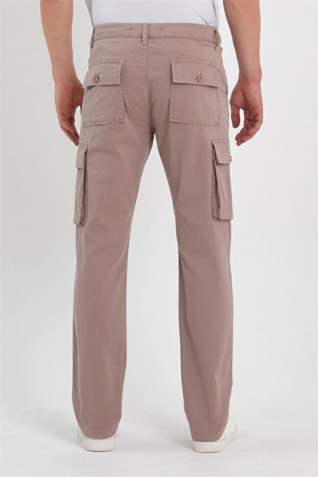 - Men's Lycra Cargo Pants Stone - 4