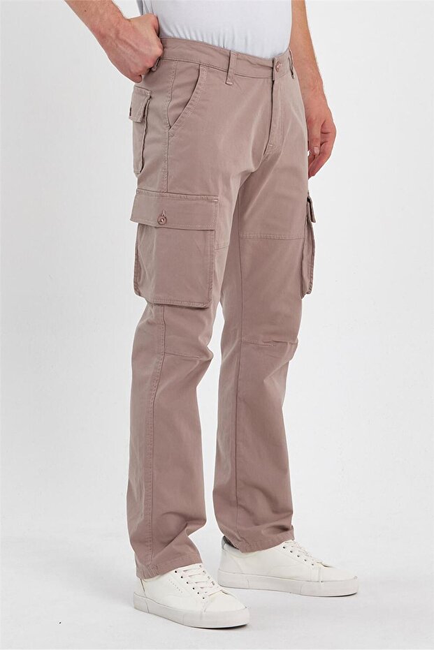 - Men's Lycra Cargo Pants Stone - 3