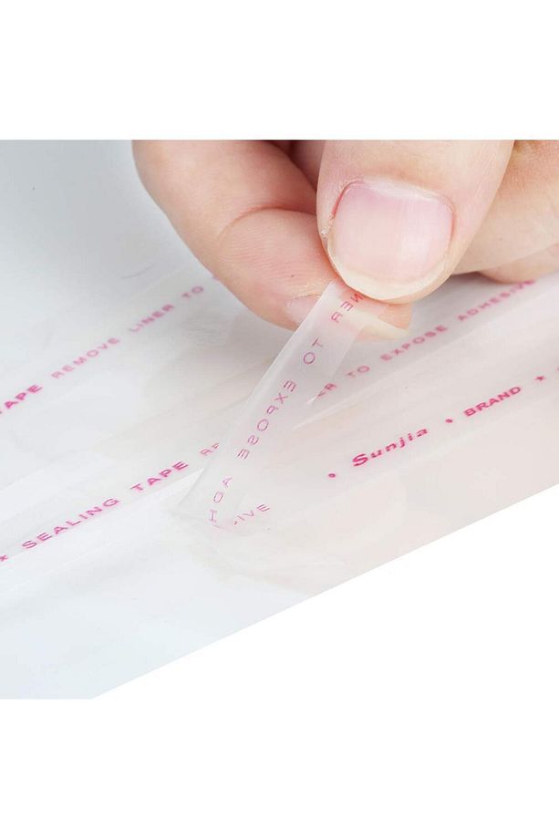 100 Adet 20x35 Kitap Defter Ambalaj Poşeti Bantlı Jelatin Şeffaf Yapışkanlı Parlak Poşet - 4