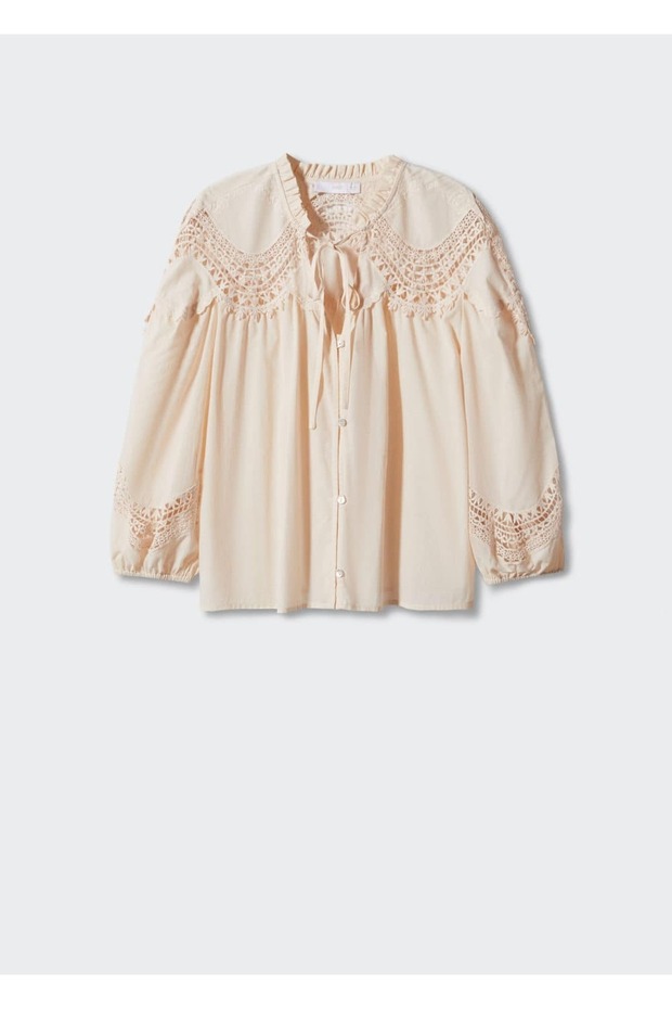 Işlemeli Ipli Bluz - 3