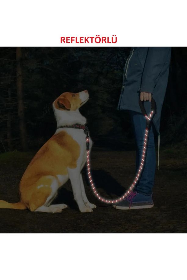 Köpek Gezdirme Tasma Kayışı Siyah 40 Kg'a Kadar Köpekler Için Tasma Halatı Gezdirme Ipi 150 Cm - 5