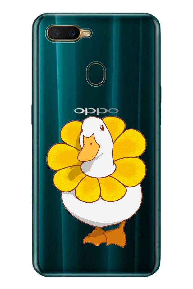 غلاف هاتف شفاف متوافق مع هاتف Sweet Duck لهاتف OPPO A5S/AX7/A12