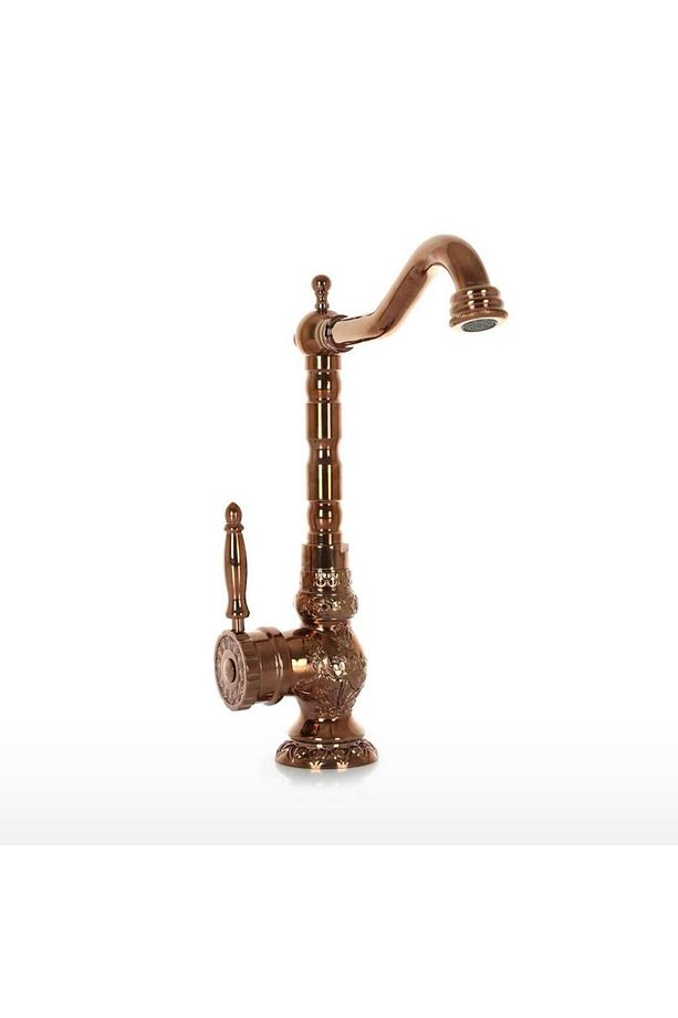 Bakır Batarya Bronz Mutfak Bataryası Vintage Tasarım İşlemeli Bakır Musluk - 1
