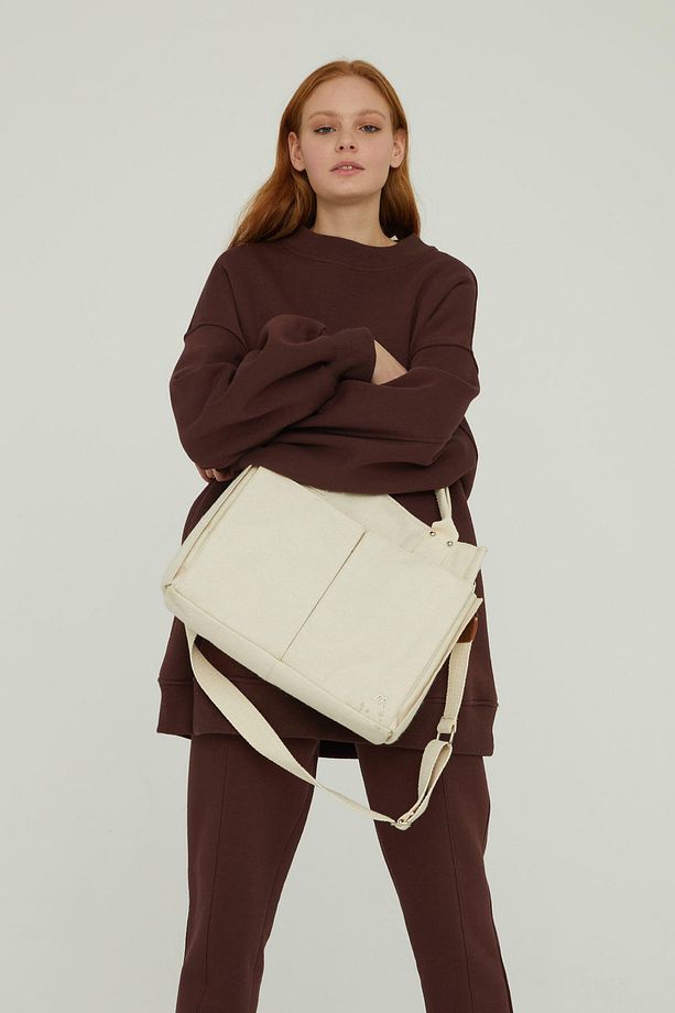 STD Kanvas Everyday Bag Off Whıte Klasik - 3