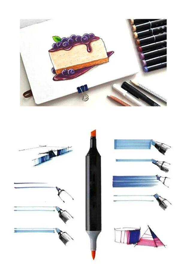 TOUCH 80 Adet Çift Taraflı Marker Kalem DOUBLE - 7