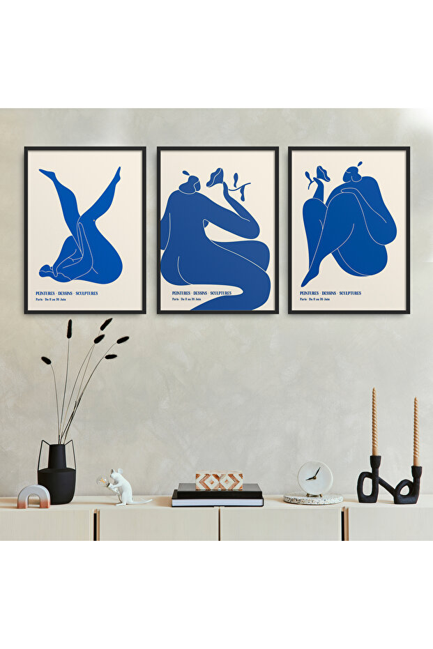 3 Piece Framed Painting Set Modern Classic Poster Painting Hpn158