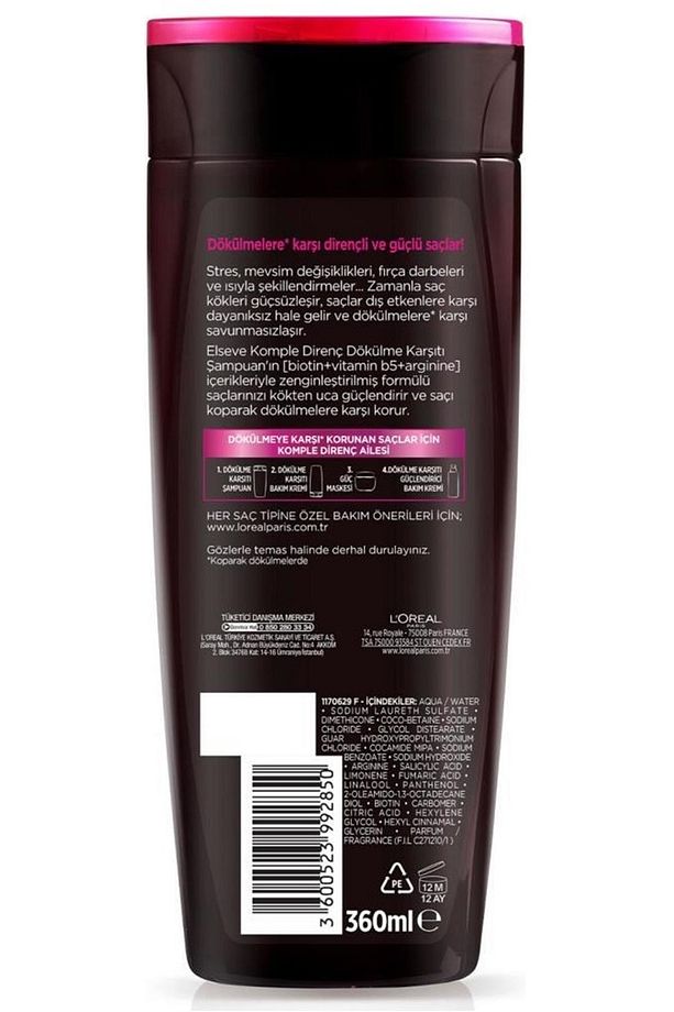 L'Oréal Paris Elseve Komple Direnç Dökülme Karşıtı Şampuan 360 Ml - 5
