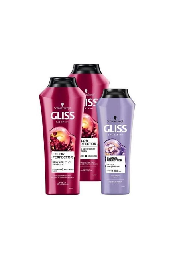 Glıss Color Protect Renk Koruyucu Şampuan 500 Ml X 2 Adet + Blonde Perfector Mor Şampuan 250 - 1