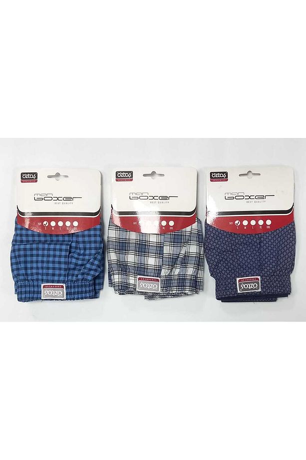 3 Adet Erkek Poplin Dokuma Boxer - 2