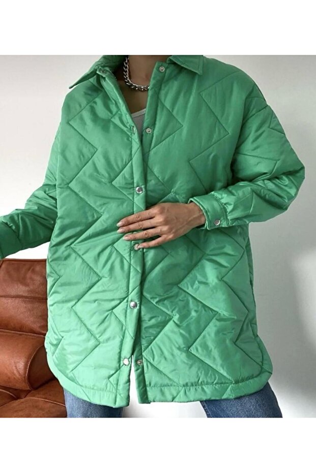 Çıtçıtlı kapitone ceket - 2