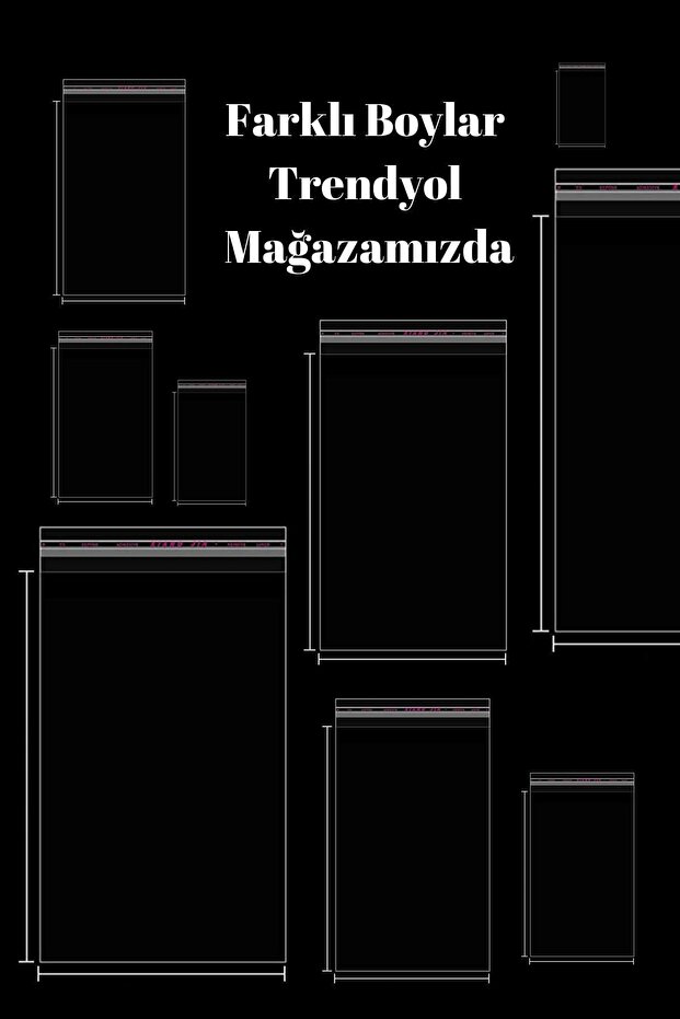 1 Kg 28x35(30 5) Bantlı Şeffaf Jelatin Poşet Parlak Poşet Çeyiz Poşeti (150-175 ADET) - 4