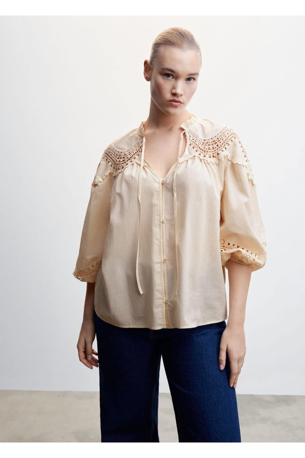 Işlemeli Ipli Bluz - 8