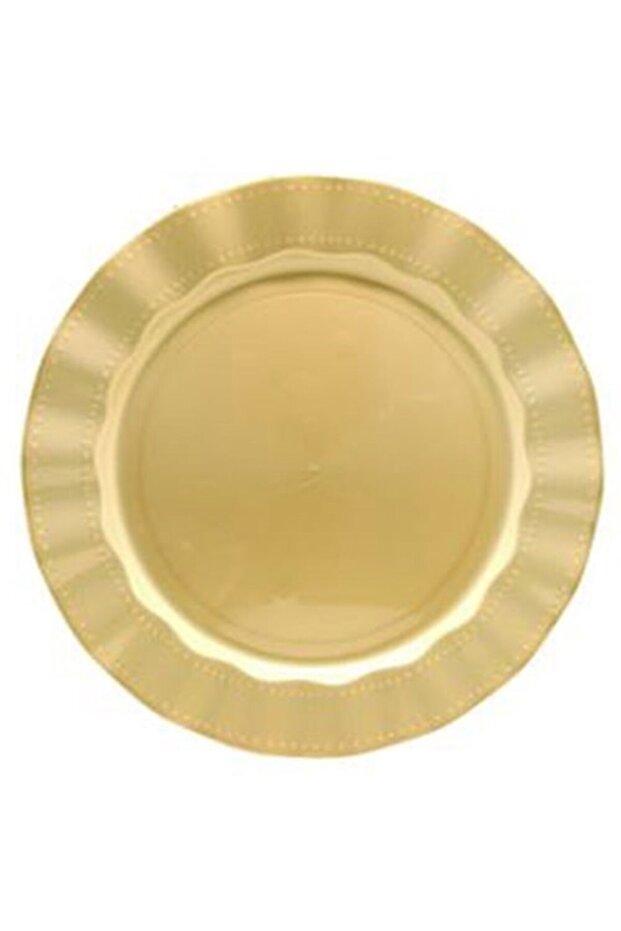 Gold Yuvarlak Mika Tabak 26 cm 6 Adet - 1