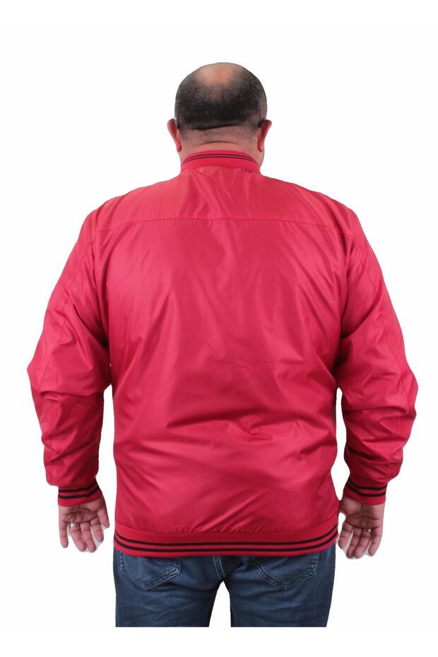 معطف طيار أساسي مقاس كبير 23823 أحمر - 5