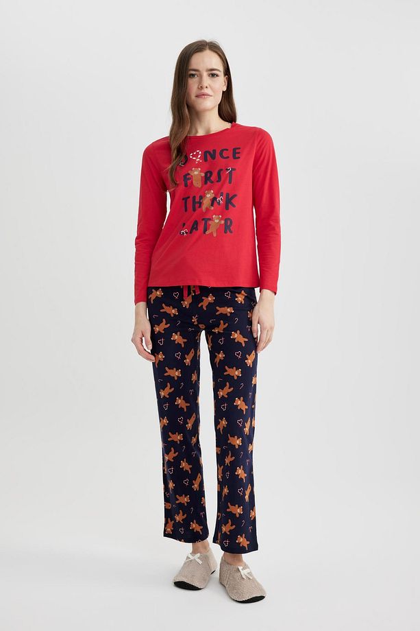 Fall in Love Yılbaşı Temalı Uzun Kollu Pijama Takımı - 2