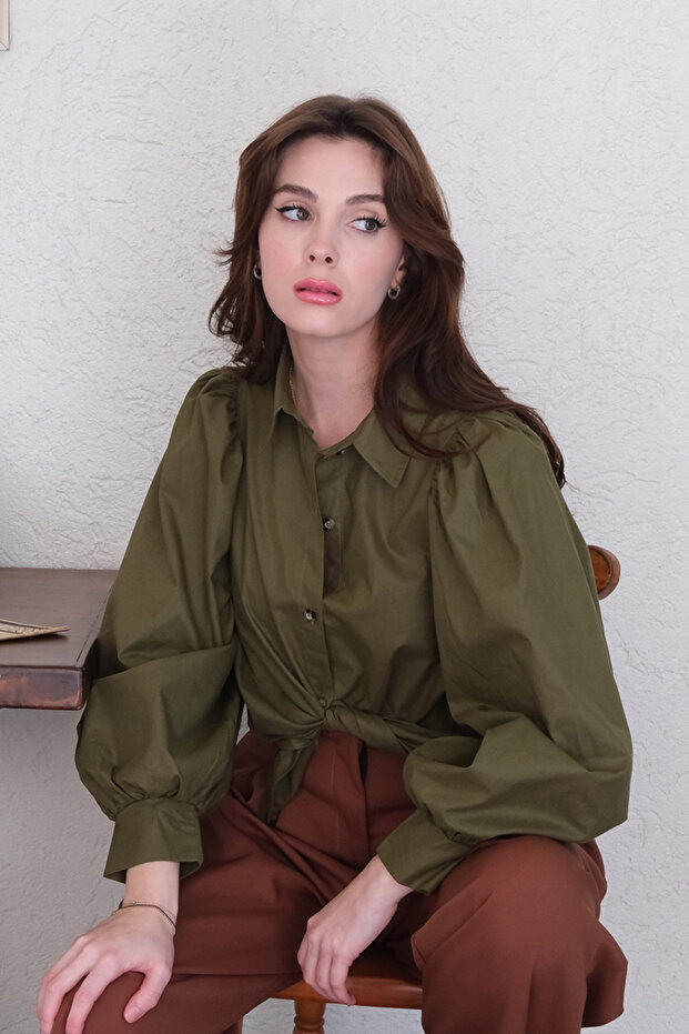 Klasik Yaka Crop Gömlek - 1