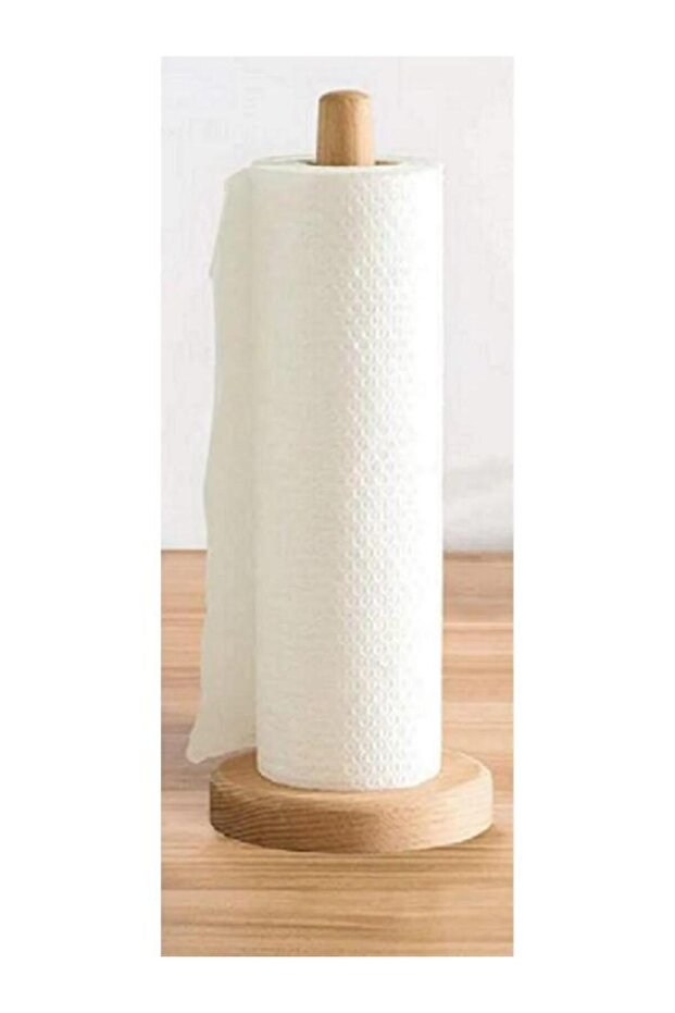 Bamboo Paper Roll Towel Holder Paper Napkin Holder Brown Bamboo