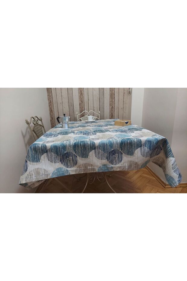 قماش مستطيل، داك (دافع للسوائل، مقاوم للبقع)، مفرش طاولة الطعام - 5