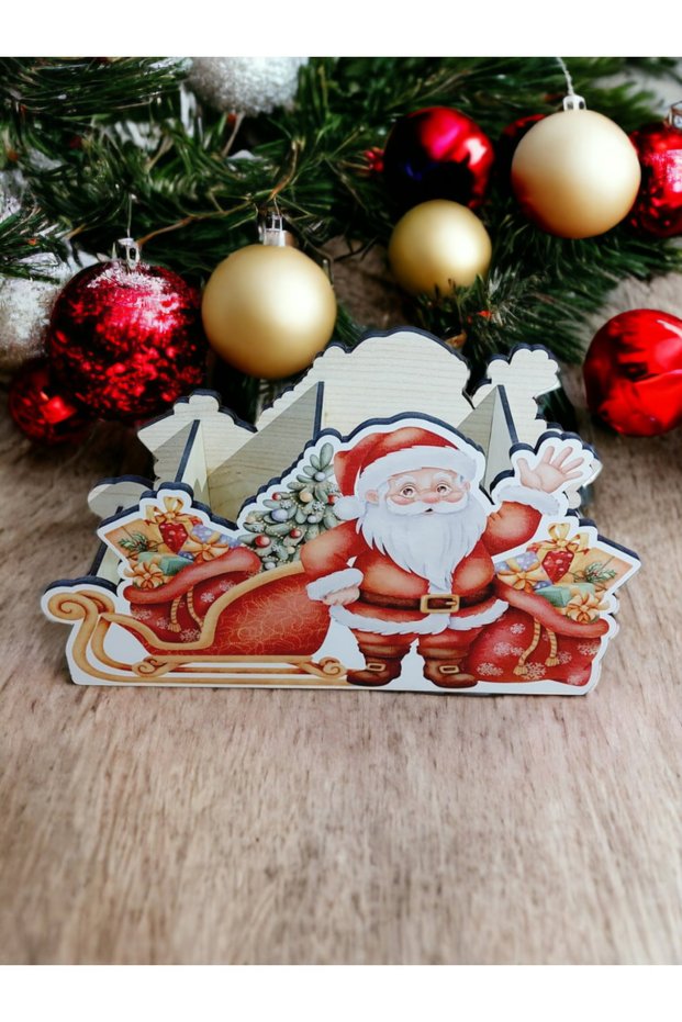 4 Compartments Wooden Desktop Pencil Holder Christmas Concept GIFT 8CMX13CMX23CM SIZE ORGANIZER CHRISTMAS FATHER