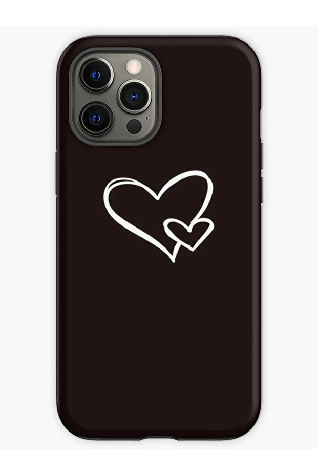 غطاء كامل من السيليكون السائل متوافق مع هاتف iPhone 13 PRO، نمط قلبين مزدهرين، حماية كاملة - 1