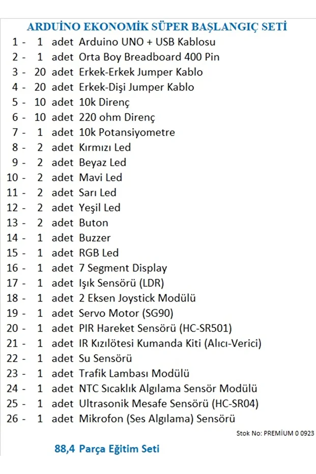ARDUİNO EKONOMİK SÜPER BAŞLANGIÇ SETİ - 2