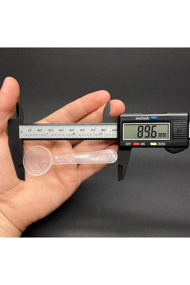 100 Adet - 5ml - Plastik Kaşık Ölçek - Şurup Ölçeği - Toz Ölçeği - Kimyasal Ölçek - Ölçü Kaşığı - 4