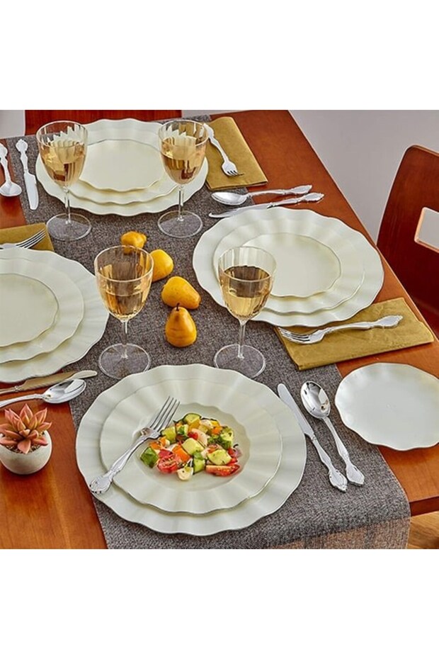 Gold Yuvarlak Mika Tabak 26 cm 6 Adet - 4